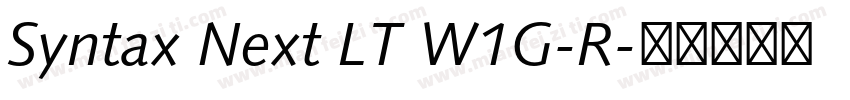 Syntax Next LT W1G-R字体转换